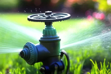 Sprinkler watering garden lawns